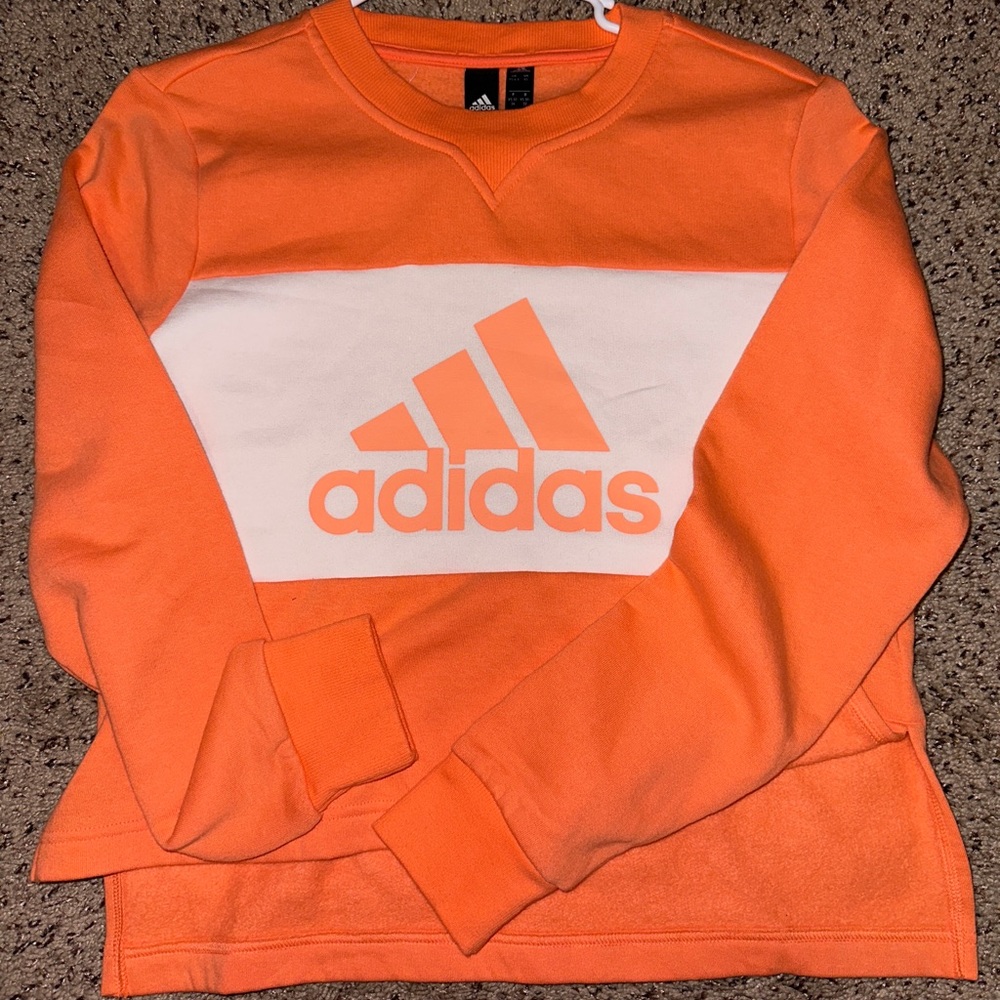 Orange adidas sweatshirt